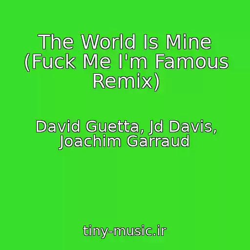 کاور آهنگ The World Is Mine (Fuck Me I'm Famous Remix) از David Guetta, Jd Davis, Joachim Garraud