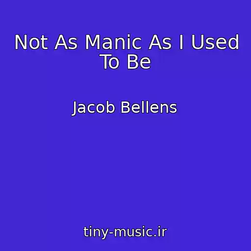 کاور آهنگ Not As Manic As I Used To Be از Jacob Bellens