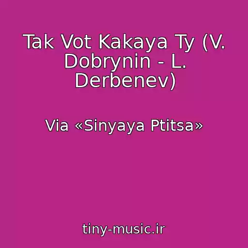 کاور آهنگ Tak Vot Kakaya Ty (V. Dobrynin - L. Derbenev) از Via «Sinyaya Ptitsa»