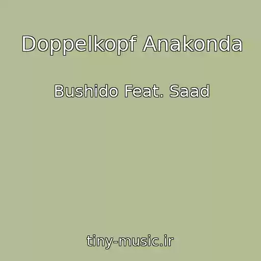 کاور آهنگ Doppelkopf Anakonda از Bushido Feat. Saad