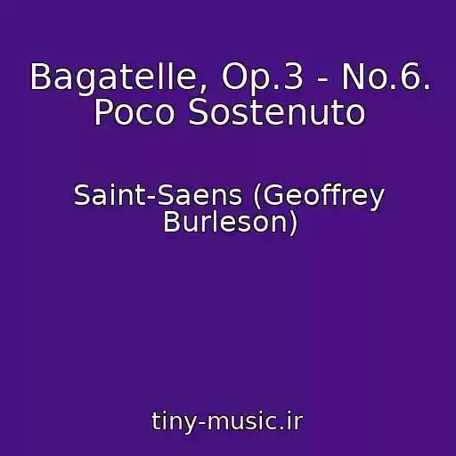 کاور آهنگ Bagatelle, Op.3 - No.6. Poco Sostenuto از Saint-Saens (Geoffrey Burleson)