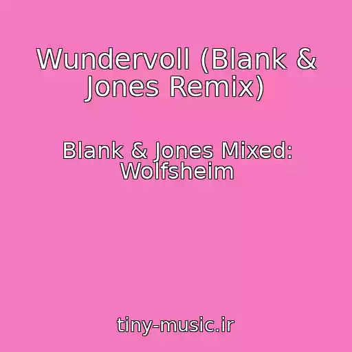 کاور آهنگ Wundervoll (Blank & Jones Remix) از Blank & Jones Mixed: Wolfsheim