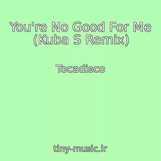 کاور آهنگ You're No Good For Me (Kuba S Remix) از Tocadisco