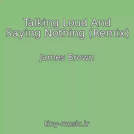 کاور آهنگ Talking Loud And Saying Nothing (Remix) از James Brown
