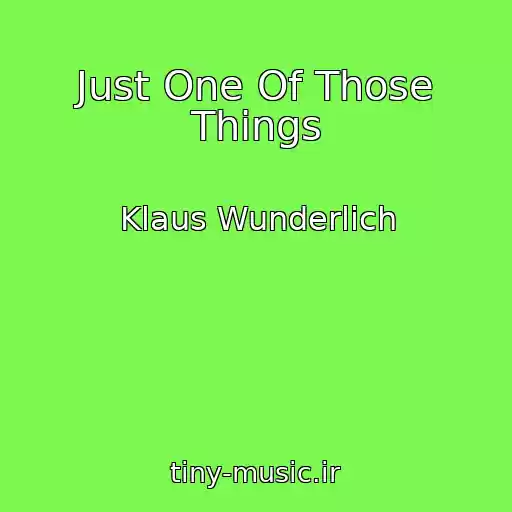 کاور آهنگ Just One Of Those Things از Klaus Wunderlich