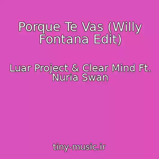 کاور آهنگ Porque Te Vas (Willy Fontana Edit) از Luar Project & Clear Mind Ft. Nuria Swan