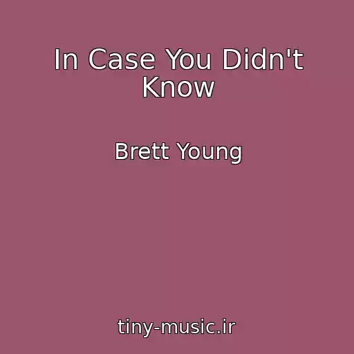 کاور آهنگ In Case You Didn't Know از Brett Young