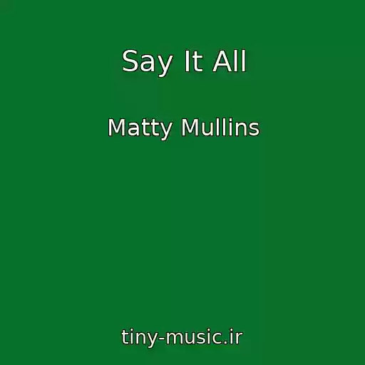 کاور آهنگ Say It All از Matty Mullins