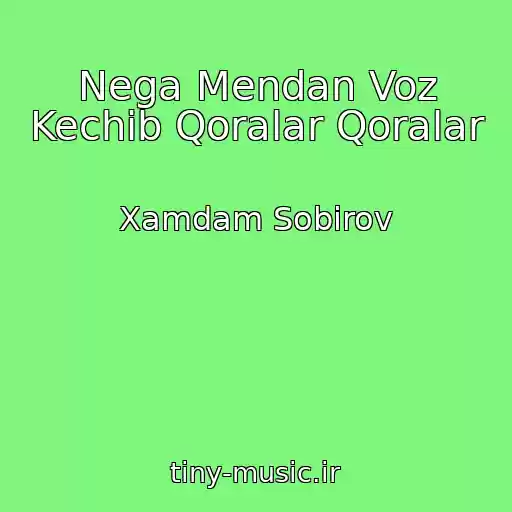 کاور آهنگ Nega Mendan Voz Kechib Qoralar Qoralar از Xamdam Sobirov