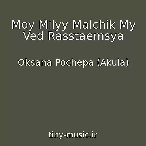 کاور آهنگ Moy Milyy Malchik My Ved Rasstaemsya از Oksana Pochepa (Akula)