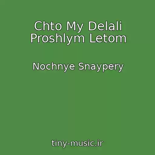 کاور آهنگ Chto My Delali Proshlym Letom از Nochnye Snaypery