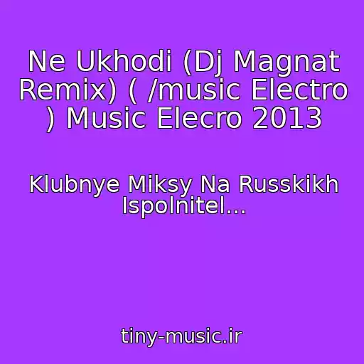 کاور آهنگ Ne Ukhodi (Dj Magnat Remix) ( /music Electro ) Music Elecro 2013 از Klubnye Miksy Na Russkikh Ispolnitel...