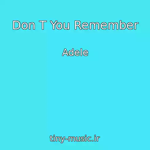 کاور آهنگ Don T You Remember از Adele