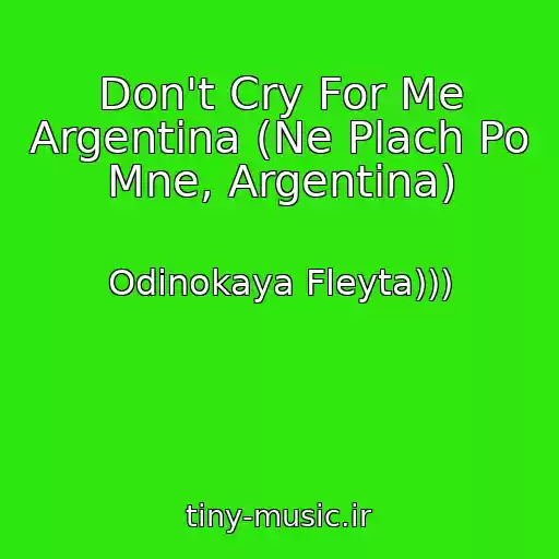 کاور آهنگ Don't Cry For Me Argentina (Ne Plach Po Mne, Argentina) از Odinokaya Fleyta)))