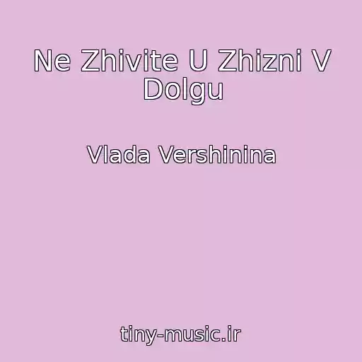 کاور آهنگ Ne Zhivite U Zhizni V Dolgu از Vlada Vershinina