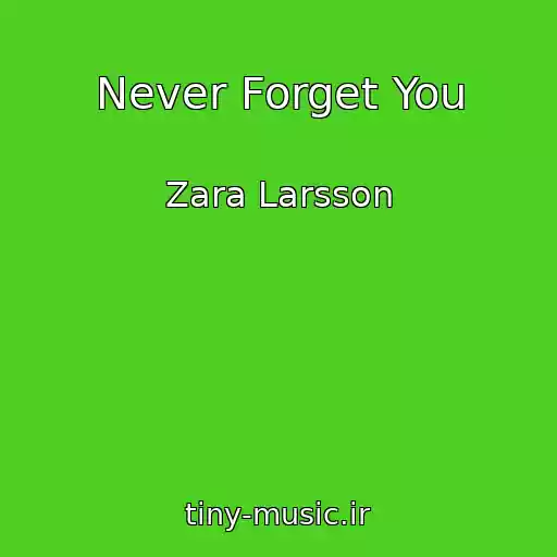 کاور آهنگ Never Forget You از Zara Larsson