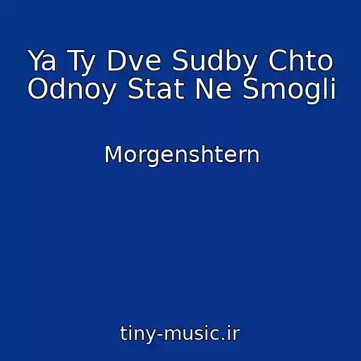 کاور آهنگ Ya Ty Dve Sudby Chto Odnoy Stat Ne Smogli از Morgenshtern