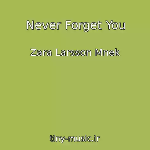 کاور آهنگ Never Forget You از Zara Larsson Mnek