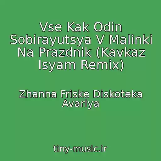 کاور آهنگ Vse Kak Odin Sobirayutsya V Malinki Na Prazdnik (Kavkaz Isyam Remix) از Zhanna Friske Diskoteka Avariya