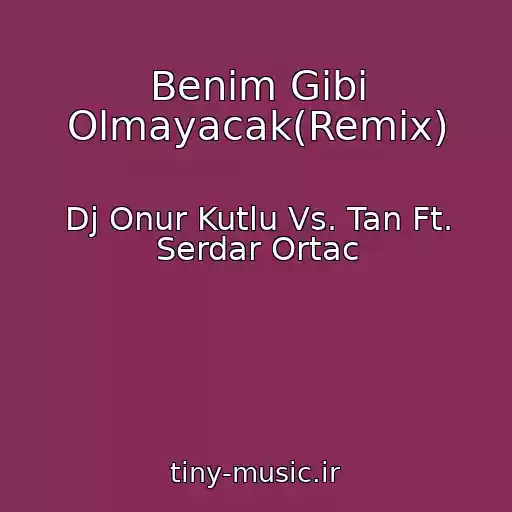 کاور آهنگ Benim Gibi Olmayacak(Remix) از Dj Onur Kutlu Vs. Tan Ft. Serdar Ortac