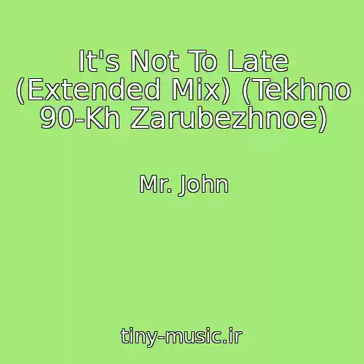 کاور آهنگ It's Not To Late (Extended Mix) (Tekhno 90-Kh Zarubezhnoe) از Mr. John