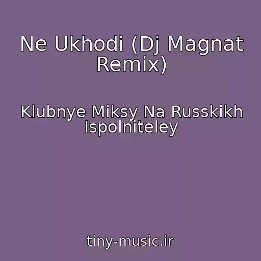 کاور آهنگ Ne Ukhodi (Dj Magnat Remix) از Klubnye Miksy Na Russkikh Ispolniteley
