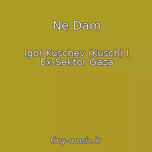 کاور آهنگ Ne Dam از Igor Kuschev (Kusch) I Ex-Sektor Gaza
