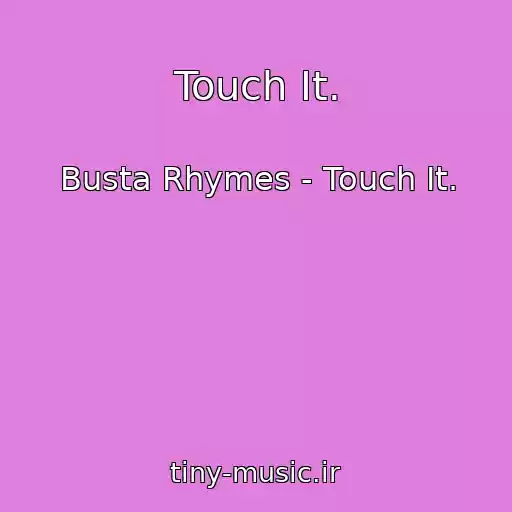 کاور آهنگ Touch It. از Busta Rhymes - Touch It.