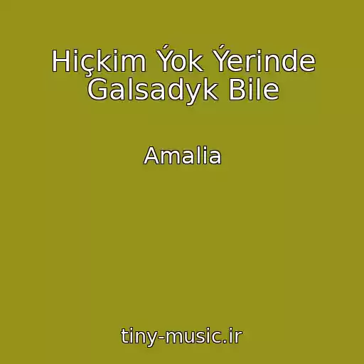 کاور آهنگ Hiçkim Ýok Ýerinde Galsadyk Bile از Amalia