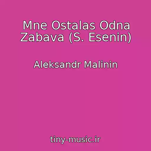 کاور آهنگ Mne Ostalas Odna Zabava (S. Esenin) از Aleksandr Malinin