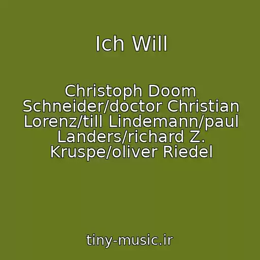 کاور آهنگ Ich Will از Christoph Doom Schneider/doctor Christian Lorenz/till Lindemann/paul Landers/richard Z. Kruspe/oliver Riedel