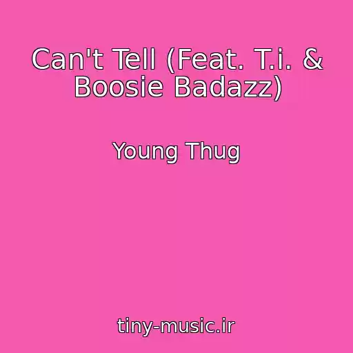 کاور آهنگ Can't Tell (Feat. T.i. & Boosie Badazz) از Young Thug