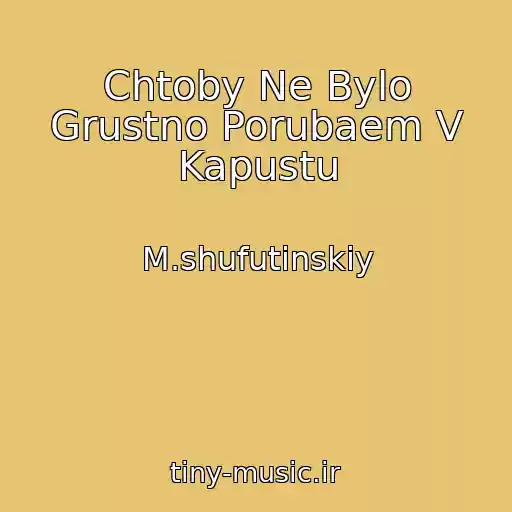 کاور آهنگ Chtoby Ne Bylo Grustno Porubaem V Kapustu از M.shufutinskiy