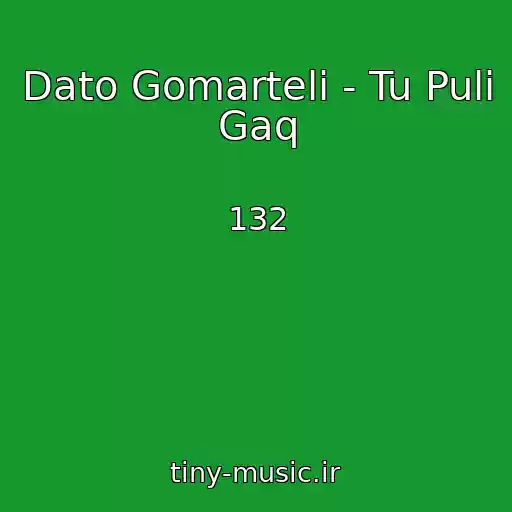 کاور آهنگ Dato Gomarteli - Tu Puli Gaq از 132
