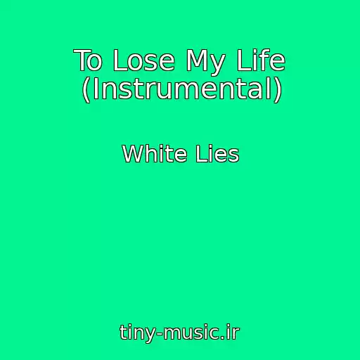 کاور آهنگ To Lose My Life (Instrumental) از White Lies