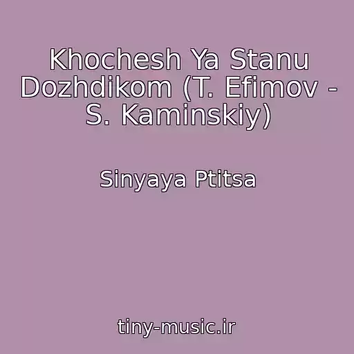 کاور آهنگ Khochesh Ya Stanu Dozhdikom (T. Efimov - S. Kaminskiy) از Sinyaya Ptitsa