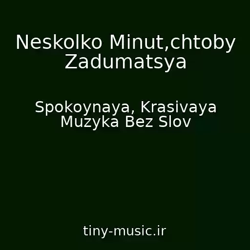 کاور آهنگ Neskolko Minut,chtoby Zadumatsya از Spokoynaya, Krasivaya Muzyka Bez Slov
