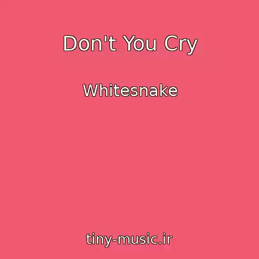کاور آهنگ Don't You Cry از Whitesnake