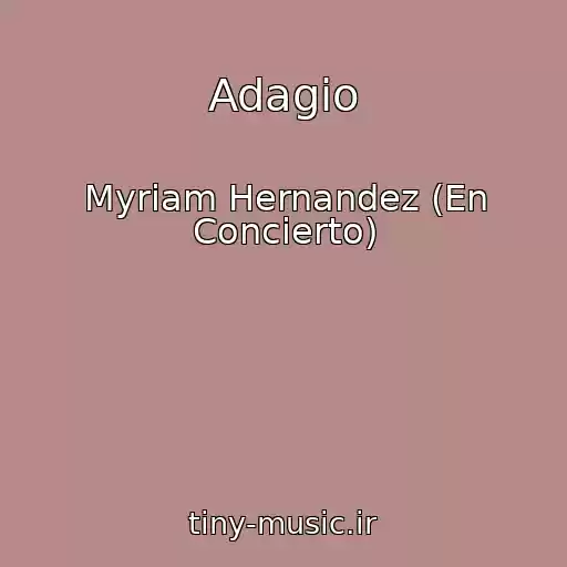 کاور آهنگ Adagio از Myriam Hernandez (En Concierto)