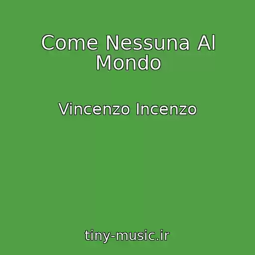 کاور آهنگ Come Nessuna Al Mondo از Vincenzo Incenzo