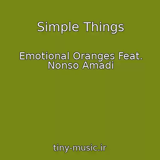 کاور آهنگ Simple Things از Emotional Oranges Feat. Nonso Amadi