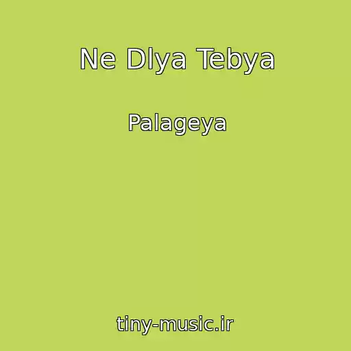 کاور آهنگ Ne Dlya Tebya از Palageya