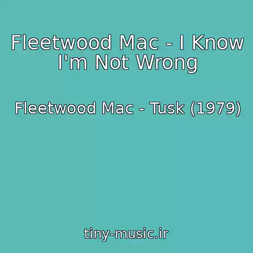 کاور آهنگ Fleetwood Mac - I Know I'm Not Wrong از Fleetwood Mac - Tusk (1979)
