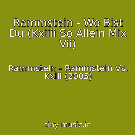 کاور آهنگ Rammstein - Wo Bist Du (Kxiiii So Allein Mix Vii) از Rammstein - Rammstein Vs. Kxiii (2005)