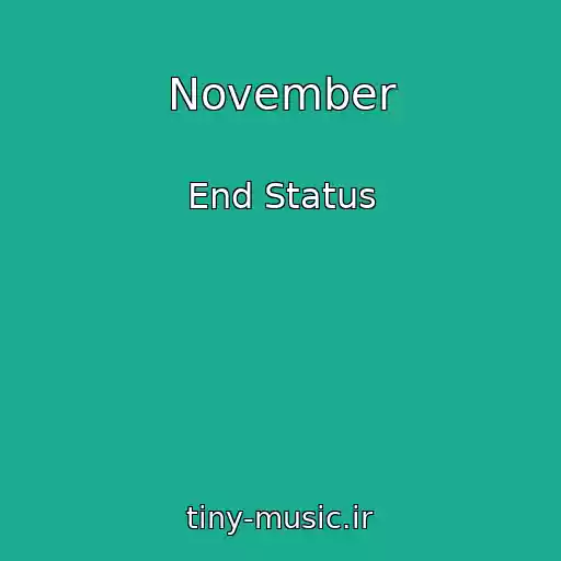 کاور آهنگ November از End Status