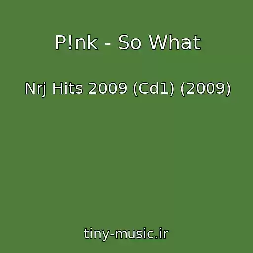 کاور آهنگ P!nk - So What از Nrj Hits 2009 (Cd1) (2009)