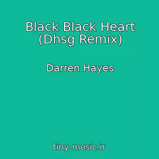 کاور آهنگ Black Black Heart (Dhsg Remix) از Darren Hayes