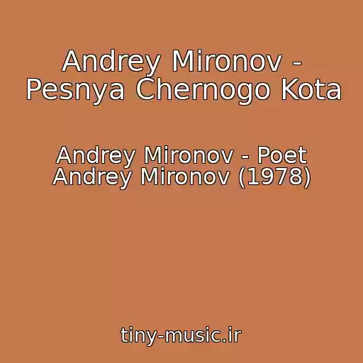 کاور آهنگ Andrey Mironov - Pesnya Chernogo Kota از Andrey Mironov - Poet Andrey Mironov (1978)