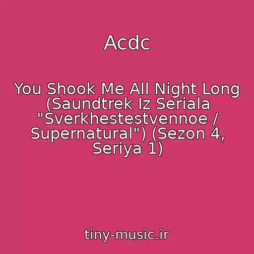 کاور آهنگ Acdc از You Shook Me All Night Long (Saundtrek Iz Seriala "Sverkhestestvennoe / Supernatural") (Sezon 4, Seriya 1)