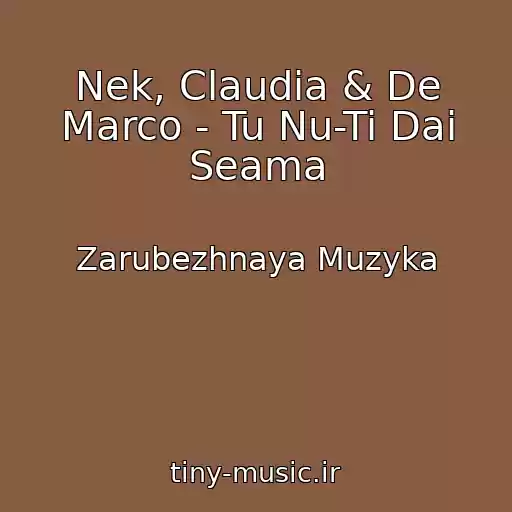 کاور آهنگ Nek, Claudia & De Marco - Tu Nu-Ti Dai Seama از Zarubezhnaya Muzyka